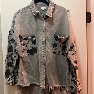 POL Cow Print Shacket
